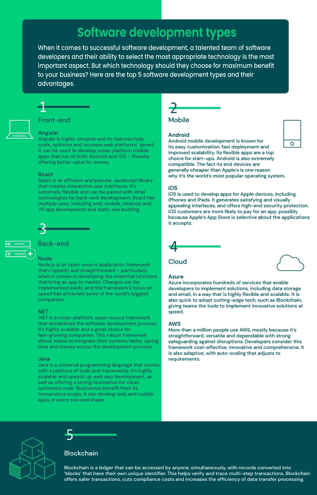 5 Software development types for you business