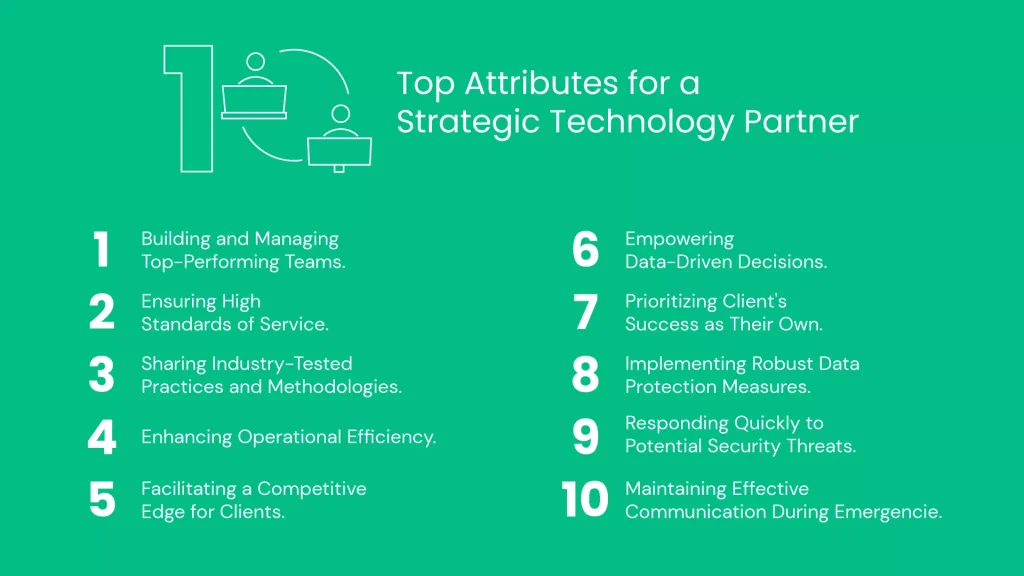 “attributes for a strategic technology partner”